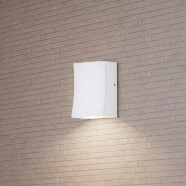 Nova Luce Boxy - buiten wandverlichting - 6,5 x 9 x 3,8 cm -  3W LED incl. - IP65 - zandwit