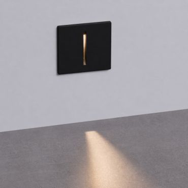 Nova Luce Aizen - inbouw wandverlichting - 7 x 6,5 x 5,6 cm - 3W LED incl. - IP65 - donker antraciet