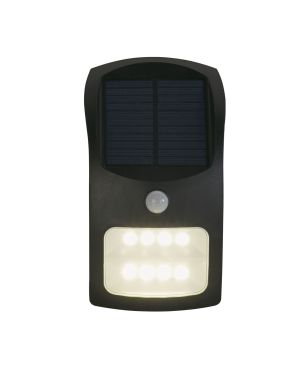 Searchlight Eve -  buiten wandverlichting met sensor op zonne-energie - 20 x 16 cm - 1,8W LED incl. - IP44 - antraciet