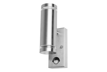 Integral LED Malaga - buiten wandlamp met bewegingssensor - 6,8 x 11,6 x 21,6 cm - IP54 - roestvrij staal
