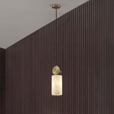 Nova Luce Maru - hanglamp - Ø 12 x 145 cm - messing goud