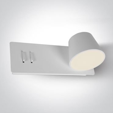 ONE Light Reading Spots - wandverlichting met schakelaar - 22 x 12 x 8 cm - 6W + 4W LED incl. - wit