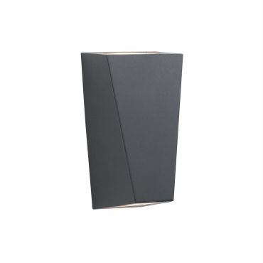 Searchlight Slough - buiten wandverlichting - 12 x 21,5 cm - IP44 - zwart