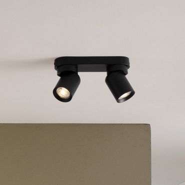 Nova Luce Amecy - opbouwspot 2L - 22 x 12,5 x 6,5 cm - zandzwart