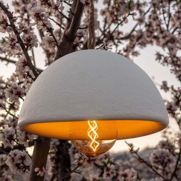 New Garden Luna 40 - oplaadbare hanglamp op batterij met afstandsbediening - Ø 38,6 x 22 cm - IP54 - wit