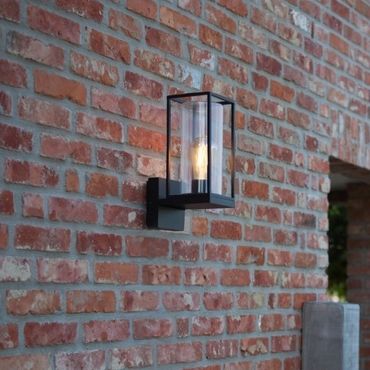 Lutec Flair - buiten wandverlichting - 12 x 17,2 x 31,3 cm - IP44 - mat zwart