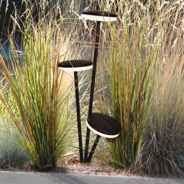 Nova Luce Nawa - tuinpaal - Ø 15 x 93 cm - 12W LED incl. - IP65 - zandzwart
