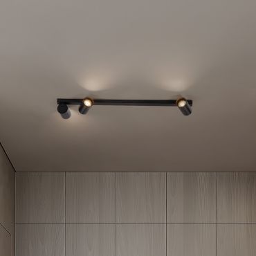 Nova Luce Oso - opbouwspot - 70 x 3,5 x 10,5 cm - zwart