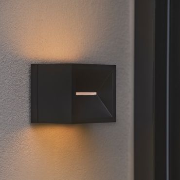 Nordlux Rivo - buiten wandverlichting - 10 x 10 x 10 cm - 8W LED incl. - IP54 - zwart