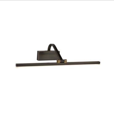 Searchlight LED Picture Lights - wandverlichting - 51 x 11 cm - 12W LED incl. - zwart geborsteld goud