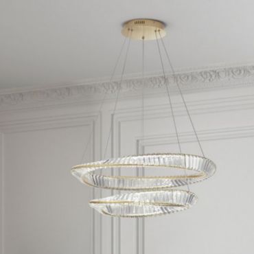 Nova Luce Aurelia - hanglamp - Ø 80 x 150 cm - 72W dimbare LED incl. - goud