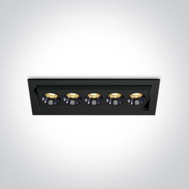 ONE Light Mirror Adjustable Boxes - inbouwspot - 158 x 50 mm, 150 x 43 mm inbouwmaat - 12W LED incl. - zwart
