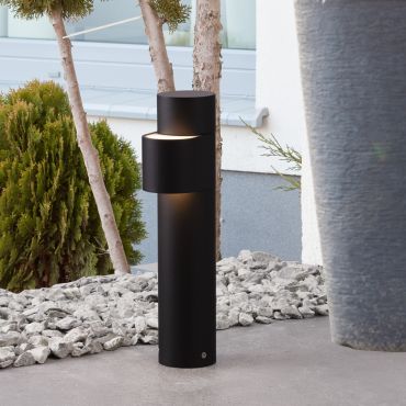Nova Luce Aduro - tuinpaal - 7,5 x 35 x 11,7 cm - 8W LED incl. - IP54 - donker antraciet