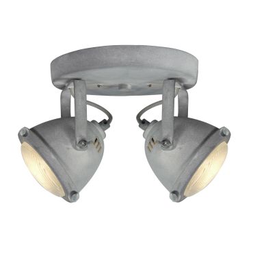 SHOWROOMMODEL - Brilliant Carmen - opbouwspot 2L - Ø 28 x 18,5 cm - 2 x 4W LED incl. - betongrijs