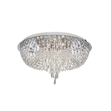 Searchlight Orion - plafondverlichting - Ø 50 x 31,5 cm - 10 x 14W halogeen incl. - chroom