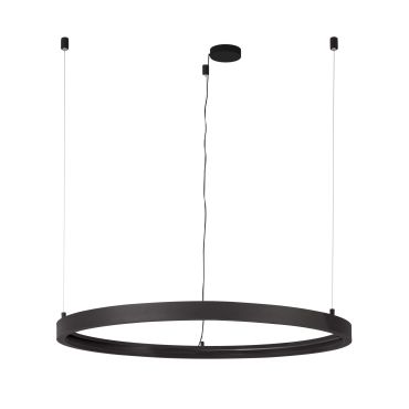 Nova Luce Loop 02 - rond magnetisch pendel profiel - Ø 120 x 120 cm - zwart