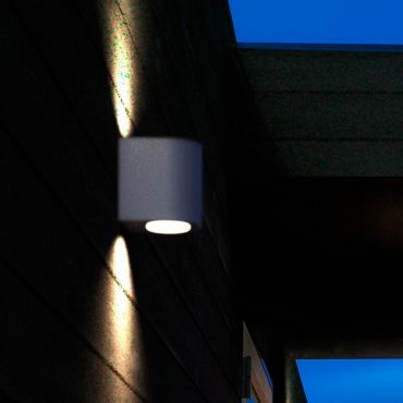 Nordlux Canto 2 - buiten wandverlichting - 8,7 x 10,4 cm - 2 x 6W LED incl. - IP44 - grijs