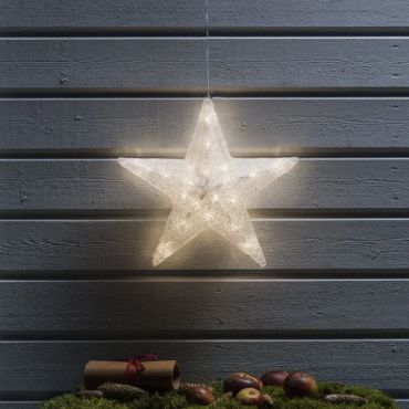 SHOWROOMMODEL - Konstsmide kerstverlichting - ster - 40 x 10 x 40 cm - IP44 - transparant