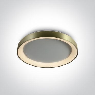 ONE Light LED Decorative Plafo - plafondverlichting - Ø 37,5 x 5,7 cm - 30W dimbare LED incl. - geborsteld messing