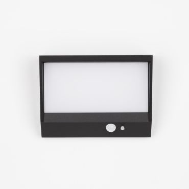 Nova Luce Valor - buiten wandverlichting op zonne-energie met bewegingsmelder - 18,6 x 14 x 7,2 cm - 2W LED incl. - IP65 - donker antraciet