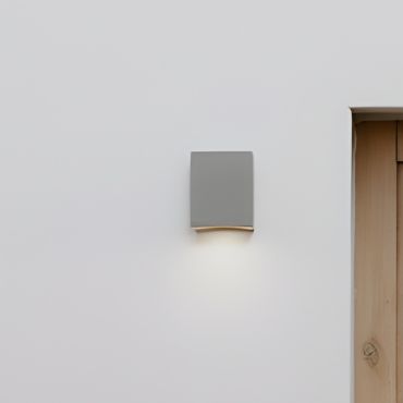 Nova Luce Emile - buiten wandverlichting - 9 x 11,2 x 9,7 cm - 5W LED incl. - IP65 - grijs