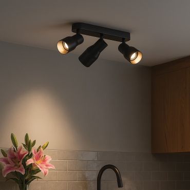 VK Lighting Iluma - wand- en plafondlamp - 27 x 12,8 x 6 cm - zwart