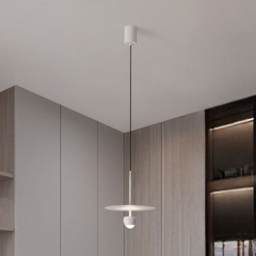 Nova Luce Edem - hanglamp - Ø 30 x 217 cm - 8W LED incl. - zandwit