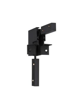 Nova Luce Ultra Slim - trimless inbouw magnetische rail - verticale 90 graden connector - 6 x 6 cm - zwart