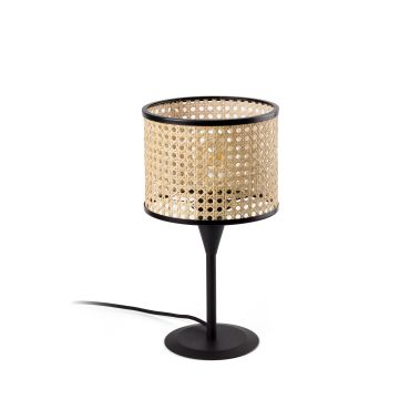 Faro Mambo - tafellamp - Ø 21 x 44,5 cm - lichtbruin en zwart