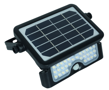 Century Italia Dverso - verstraler op zonne-energie met sensor - 21,7 x 3,3 x 14,9 cm - 5W LED incl. - IP65 - zwart
