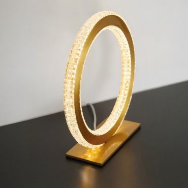 Nova Luce Cilion - tafellamp - 25 x 7 x 30 cm - 2W LED incl. - messing goud