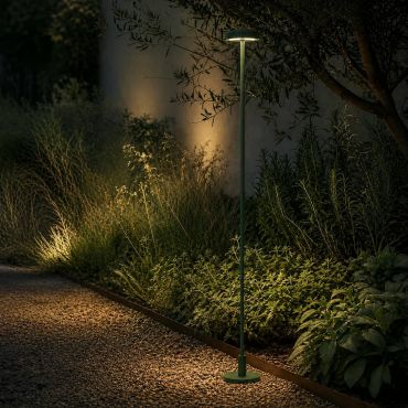VK Lighting Jade - tuinpaal incl. voet en grondpiek - Ø 7 x 113,4 cm - 1W LED incl. - IP65 - groen