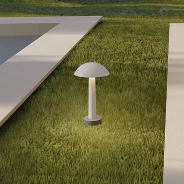 Nova Luce Tura - tuinpaal - Ø 20 x 35 cm - 7W LED incl. - IP65 - wit