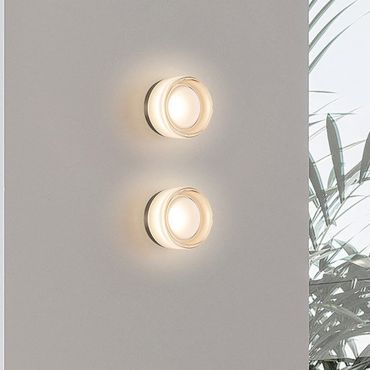 VK Lighting Glace - plafond/wandverlichting - Ø 13,5 x 8,5 cm - 5W dimbare LED incl. - transparant
