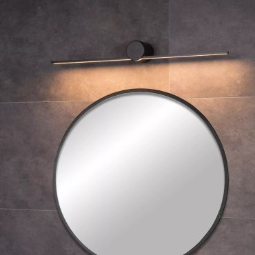 Lucide Mizar - wandverlichting - 60 x 7,2 x 6,5 cm - 6W LED incl. - IP44 - zwart