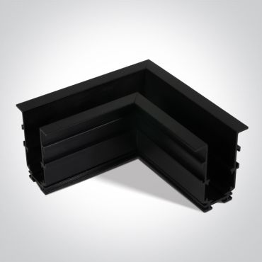 ONE Light magnetisch railsysteem MIDI - horizontaal inbouwhoekprofiel - 11 x 4,4 x 6,8 cm - zwart