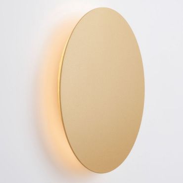 Nova Luce Cyrcle - wandlamp - Ø 22 x 3,2 cm - 12W LED incl. - mat goud