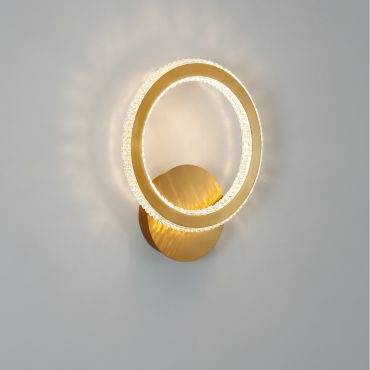 Nova Luce Cilion - wandverlichting - 25 x 7 x 30 cm - 19W LED incl. - messing goud
