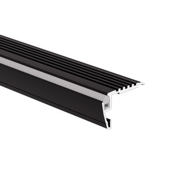 KLUS Steko-plus - ledprofiel voor trapranden - 2,64 x 4,06 cm - zwart