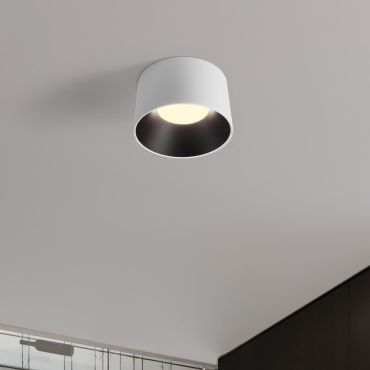 Nova Luce Atil - plafondlamp - Ø 35 x 22 cm - 24W LED incl. - zandwit en zwart
