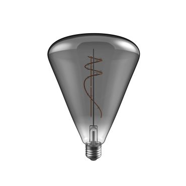 Daylight Italia LED lamp Cone - Ø 14 x 20 cm - E27 - 10W dimbaar - 1800K - gerookt
