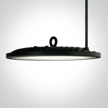 ONE Light Industrial UFO Range - hanglamp -  Ø 30 x 7 cm - 150W LED incl. - IP65 - zwart