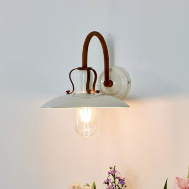 Lucide Romer - wandverlichting - 24 x 32 x 21 cm - crème, roest