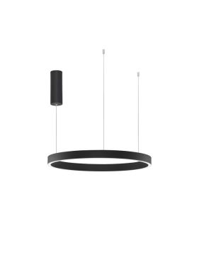 Nova Luce Elowen - hanglamp - Ø 80 x 150 cm - 77W dimbare LED incl. - zwart