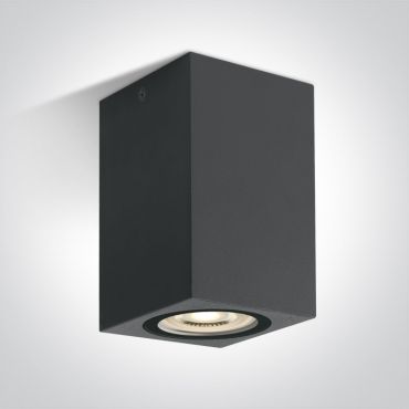 ONE Light GU10 Outdoor Cube Lights - opbouwspot 1L - 6,6 x 6,6 x 11 cm - IP65 - antraciet