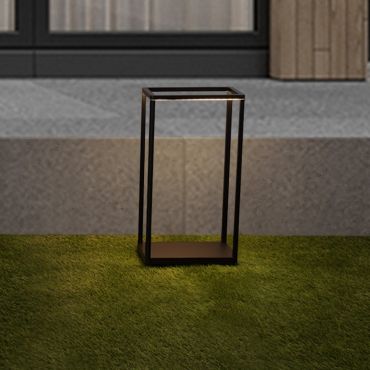 Nova Luce Akmi - tuinpaal - 26 x 50 x 15 cm - 9W LED incl. - IP65 - donker antraciet