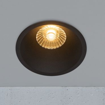 Nordlux Albric - inbouwspot - Ø 90 mm, Ø 83 mm inbouwmaat - 8W dimbare LED incl. - IP44 - zwart