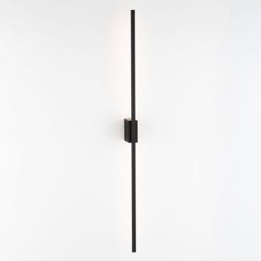 Nova Luce Tien - wandlamp - 1,5 x 8,3 x 90 cm - 15W LED incl. - IP44 - zandzwart
