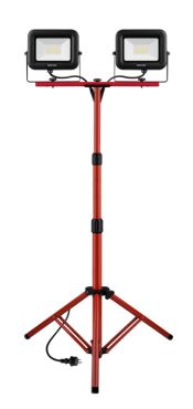 Century Italia Rework - verstraler op statief - 68 x 160 cm - 2 x 50W LED incl. - IP65 - 4000K - zwart en rood