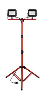 Century Italia Rework - verstraler op statief - 68 x 160 cm - 2 x 30W LED incl. - IP65 - 4000K - zwart en rood